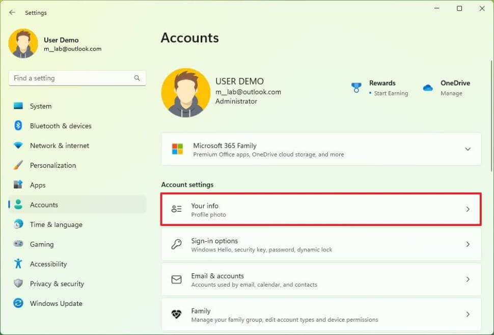 كيفية تغيير اسم الحساب على Windows 11