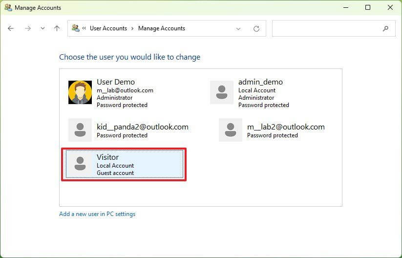 كيفية تغيير اسم الحساب على Windows 11