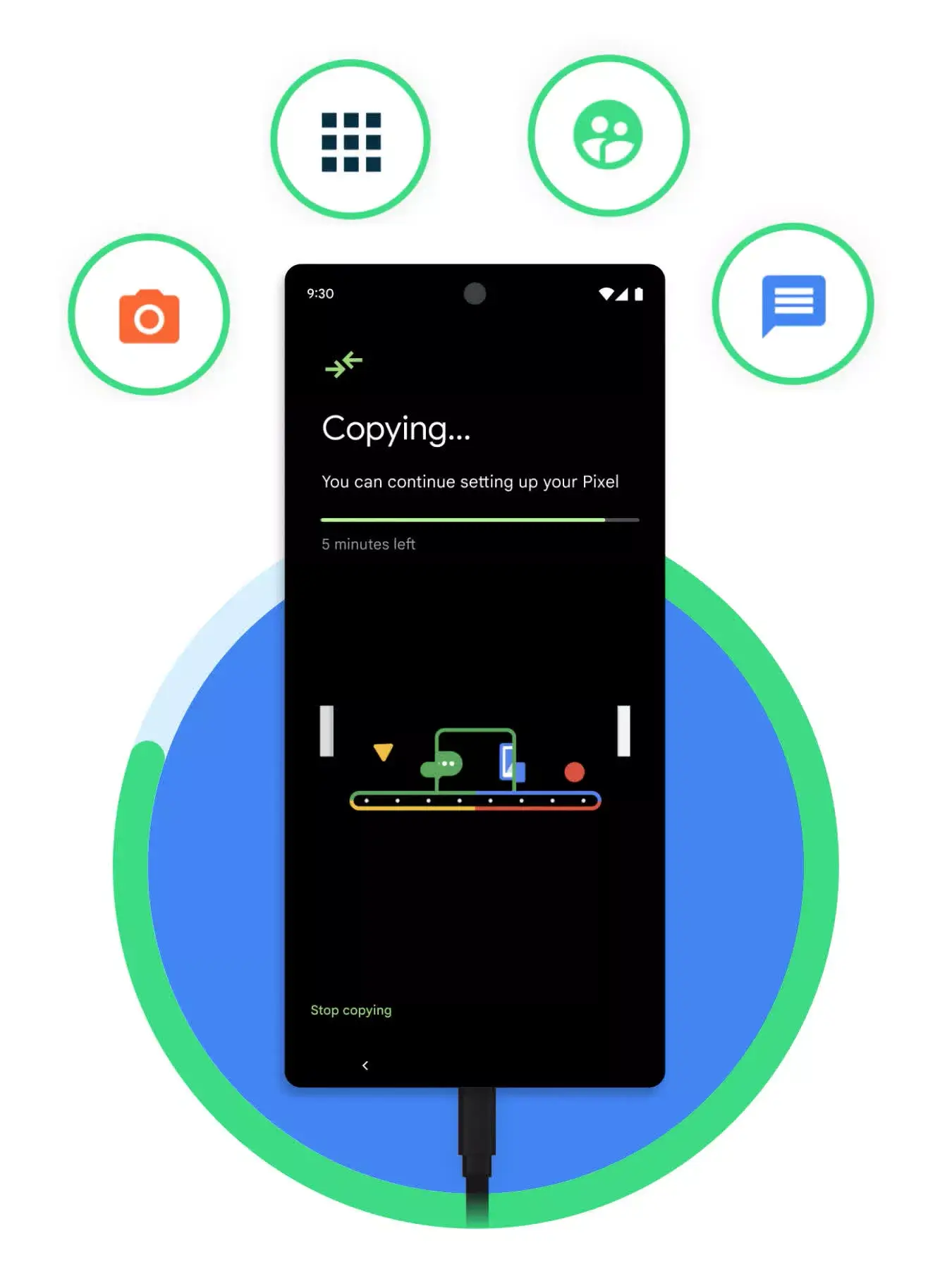 تطبيق iOS من Google للتبديل إلى Android متوافق الآن مع جميع هواتف Android 12